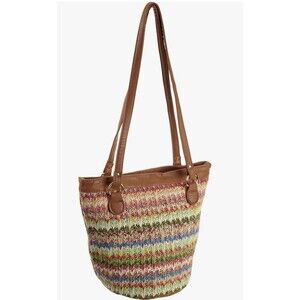 O'Neill Juniors Agave Paper Straw Bag Boho Surfer Purse Tote (V08) Woven Multi